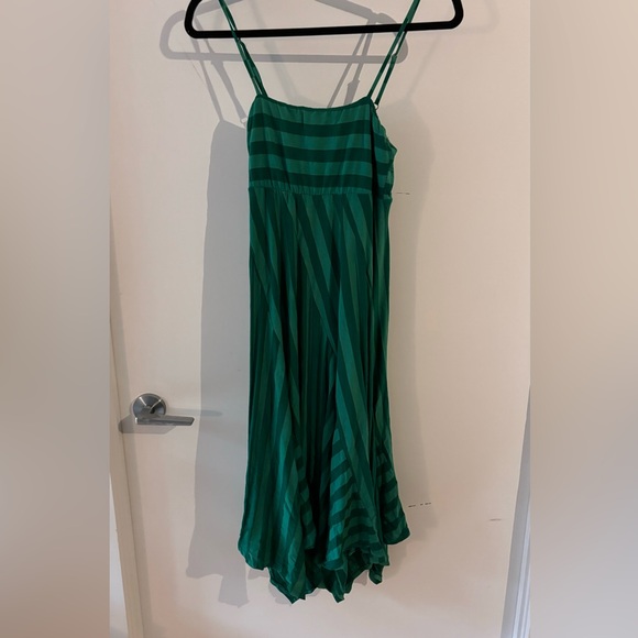 Vintage Ella Moss green striped dress XS - Picture 1 of 3